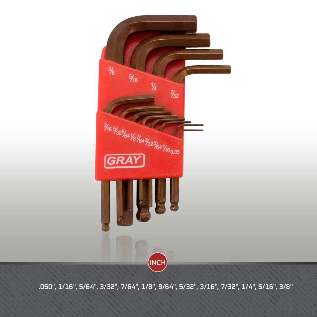 ムク　SAR 13 Piece SAE Ball End Short Hex Key Set