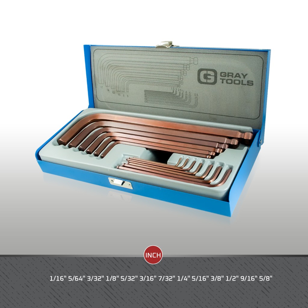 13 Piece SAE Long Arm Ball Hex Key Set